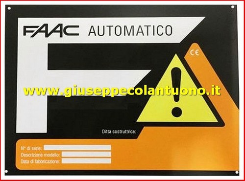 Cartello inox segnalazione - di,